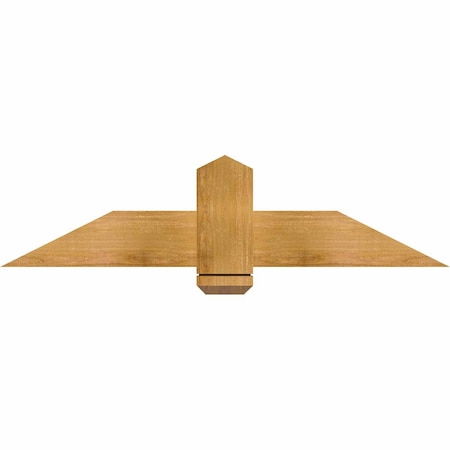 Ekena Millwork Eugene Rough Sawn Timber Gable Bracket, Western Red Cedar, 48"W x 12"H x 2"D x 6"F, 6/12 Pitch GBW048X12X0206EUG00RWR